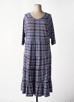 Robe longue manches 3/4 violet SHEEGO femme