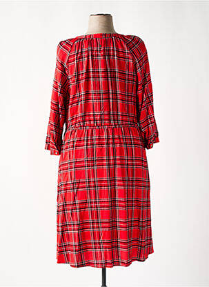 Robe mi-longue manches 3/4 manches 3/4 rouge SHEEGO femme