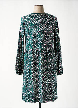 Robe mi-longue imprimé fantaisie manches longues vert SHEEGO femme