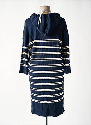 Robe mi-longue manches longues manches longues bleu SHEEGO femme