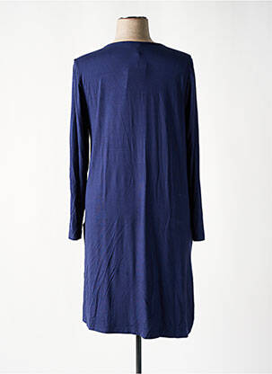 Robe mi-longue manches longues manches longues bleu SHEEGO femme