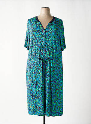Robe longue manches courtes manches courtes bleu SHEEGO femme