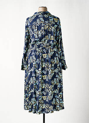 Robe longue manches longues manches longues bleu SHEEGO femme