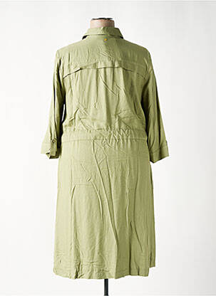 Robe mi-longue manches 3/4 manches 3/4 vert SHEEGO femme