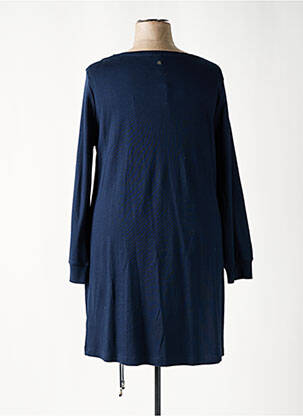 Robe mi-longue manches longues manches longues bleu SHEEGO femme
