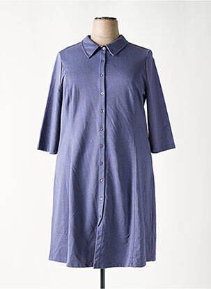 Robe mi-longue manches 3/4 manches 3/4 bleu SHEEGO femme