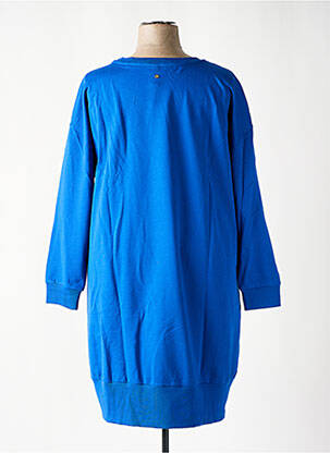 Robe pull resserrée sur le bas manches longues bleu SHEEGO femme