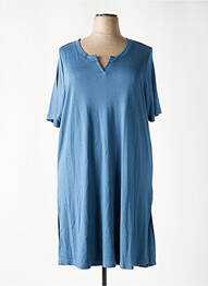 Robe mi-longue manches courtes manches courtes bleu SHEEGO femme