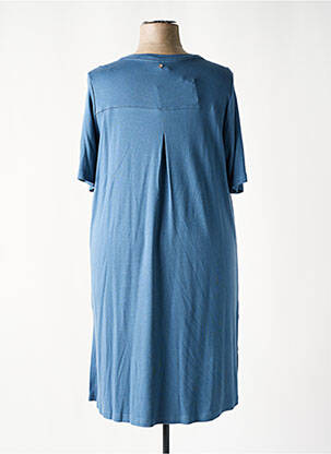 Robe mi-longue manches courtes manches courtes bleu SHEEGO femme