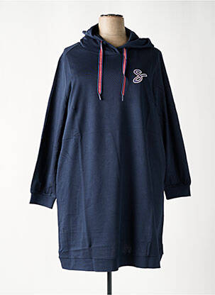 Robe mi-longue manches longues manches longues bleu SHEEGO femme
