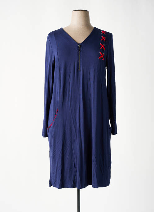 Robe mi-longue bleu SHEEGO pour femme