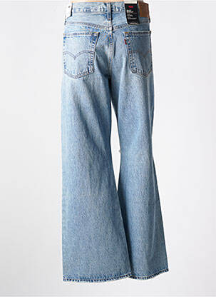 Jeans coupe large effet usé délavé taille haute bleu LEVI'S femme