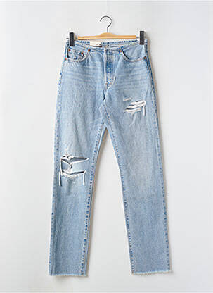 Jeans coupe droite effet usé délavé taille normale bleu LEVI'S femme