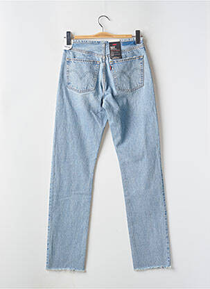 Jeans coupe droite effet usé délavé taille normale bleu LEVIS femme