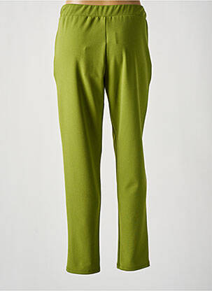 Pantalon droit tissage crêpe taille normale vert EGO femme