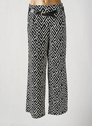 Pantalon large taille normale taille normale noir EGO femme