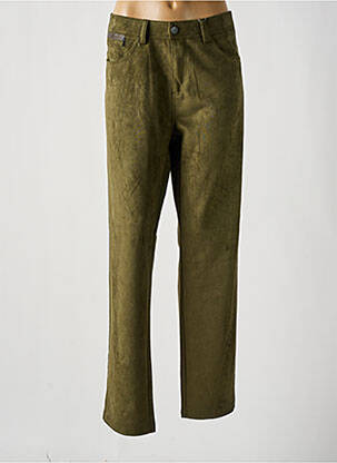 Pantalon slim stretch taille normale vert GEVANA femme