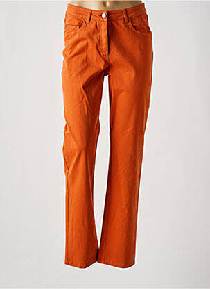 Pantalon slim tissage popeline taille normale orange GUY DUBOUIS femme