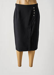 Jupe mi-longue taille à pinces noir GREGORY PAT femme