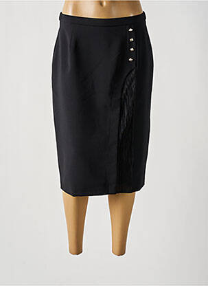 Jupe mi-longue taille à pinces noir GREGORY PAT femme