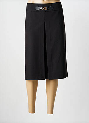 Jupe mi-longue taille à pinces noir ESTEL COLLECTION femme