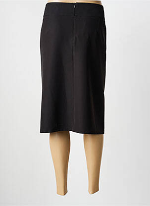 Jupe mi-longue taille à pinces noir ESTEL COLLECTION femme