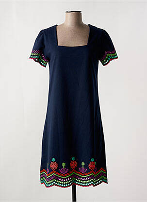 Robe mi-longue manches courtes manches courtes bleu LOLITAS & LOLOS femme