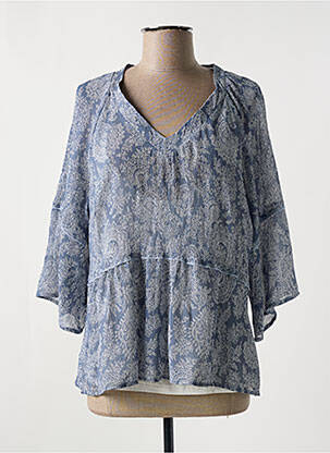 Blouse imprimé fleurs manches 3/4 gris MERI & ESCA femme