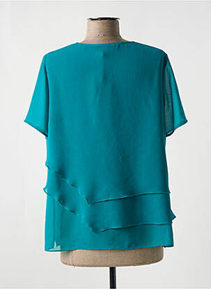 Top coupe fluide manches courtes bleu GREGORY PAT femme