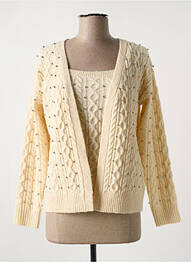 Twin-set manches longues beige FRIME femme