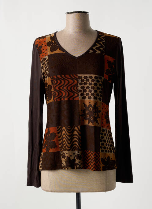 T-shirt marron GUY DUBOUIS pour femme