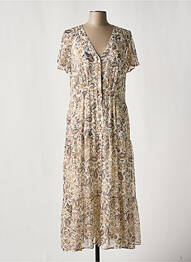 Robe longue manches courtes manches courtes beige MERI & ESCA femme