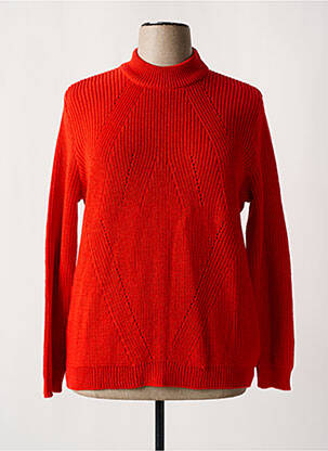 Pull coupe cintrée manches longues orange ELEANE femme