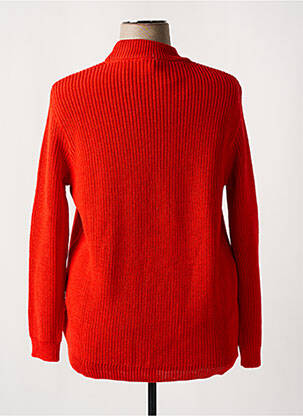 Pull coupe cintrée manches longues orange ELEANE femme