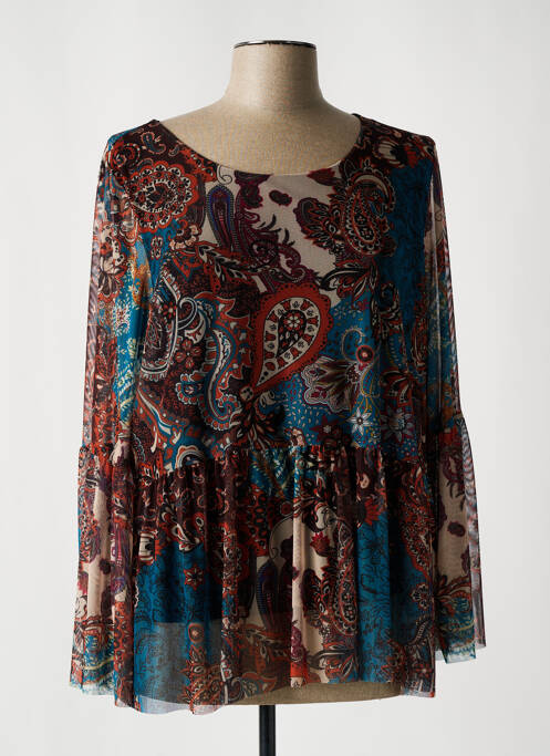 Blouse orange COULEURS DU TEMPS pour femme