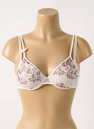 Soutien-gorge effet matière satinée haut soutien-gorge moulé beige PASSIONATA femme