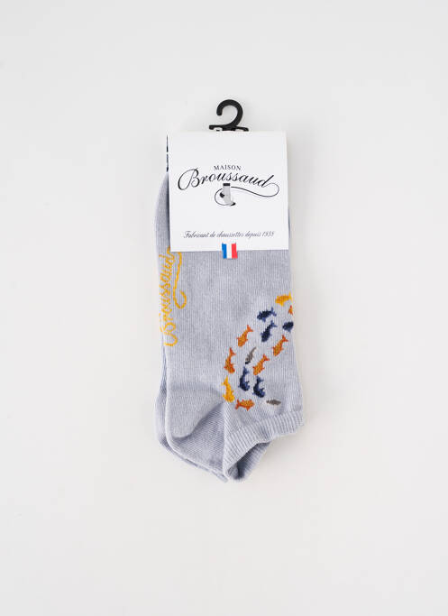 Chaussettes gris MAISON BROUSSAUD pour homme