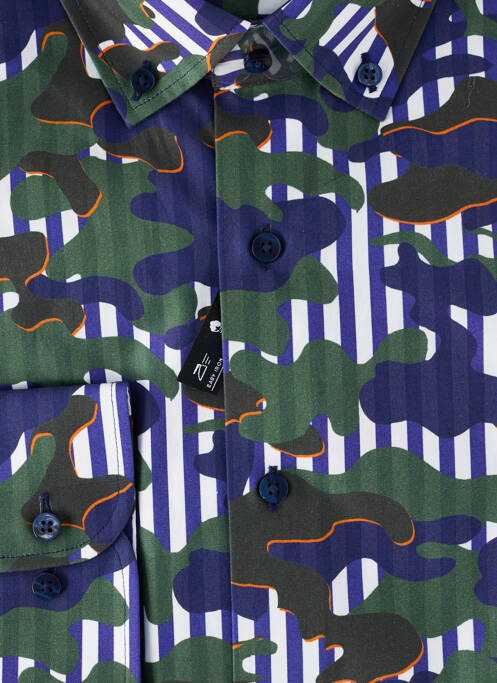 Chemise manches longues bleu ETERNA pour homme