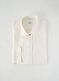 Chemise manches longues manches longues beige WILVORST homme