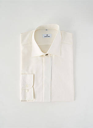 Chemise manches longues imprimé rayures beige WILVORST homme