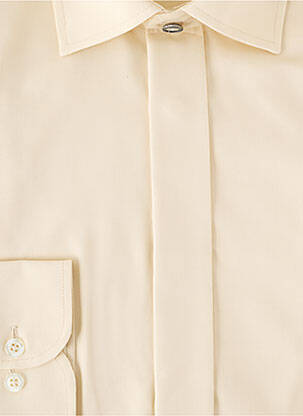 Chemise manches longues manches longues beige WILVORST homme