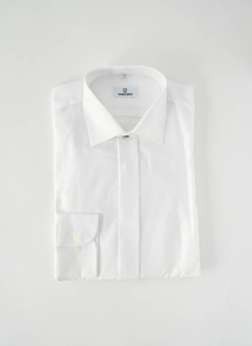Chemise manches longues blanc WILVORST pour homme