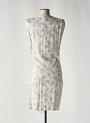 Robe mi-longue imprimé fantaisie sans manche blanc EVA KAYAN femme