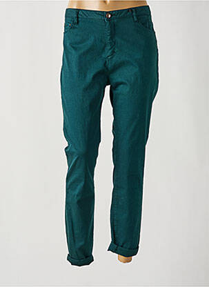 Pantalon slim taille haute taille haute vert MAYJUNE femme