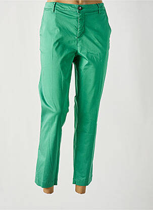Pantalon 7/8 stretch taille normale vert MAYJUNE femme