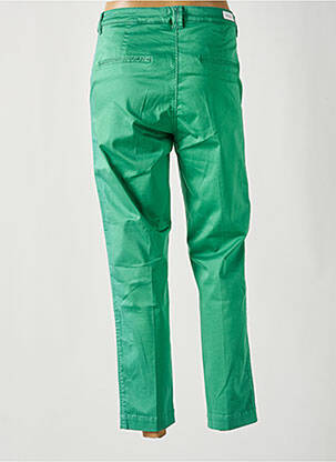 Pantalon 7/8 stretch taille normale vert MAYJUNE femme