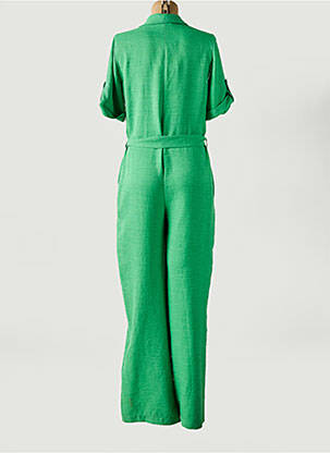 Combi-pantalon fermeture boutonnée sur le devant manches courtes vert SCARLET ROOS femme