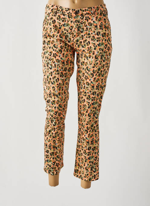 Pantalon 7/8 stretch taille normale orange MAYJUNE femme