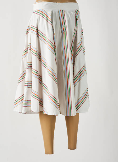 Jupe mi-longue blanc OTTOD'AME pour femme