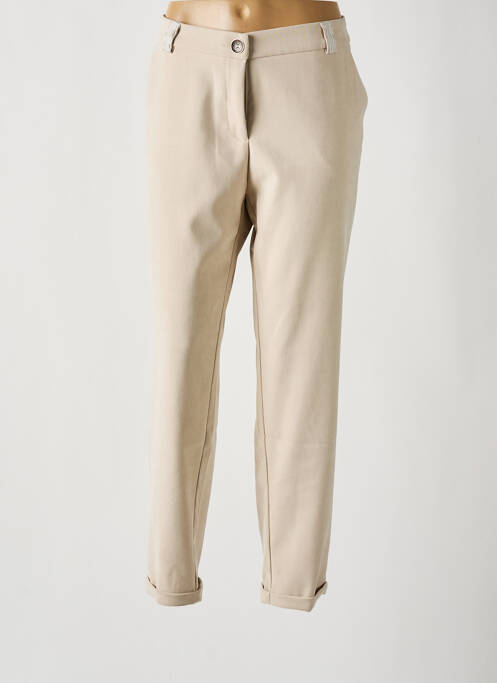 Pantalon droit beige EVA KAYAN pour femme